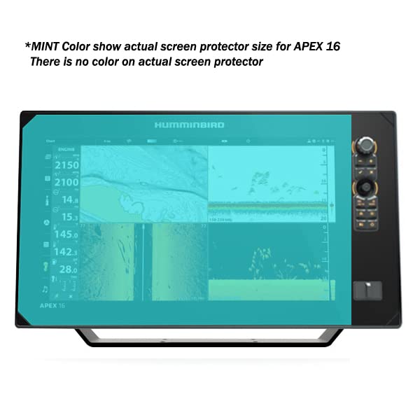 Premium Oleophobic Coating Screen Protector for HUMMINBIRD APEX 16 - Anti-Scratch Clear LCD Guard & Healing Shield Film | Perfect for Marine Navigation & Outdoor Fishing Adventures