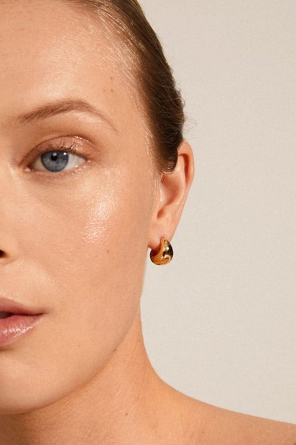 Alexane Recycled Gold Chunky Mini Hoop Earrings - Sustainable 14K Gold Plated Hoops for Women | Perfect for Everyday Wear, Office & Date Night