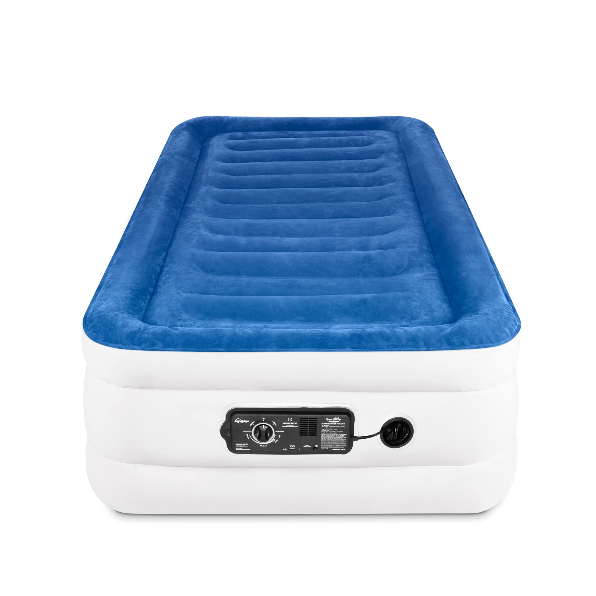 SoundAsleep CloudNine Series Air Mattress with Dual Smart Pump Technology - Twin Size Inflatable Bed for Home, Camping & Guest Use - Comfortable & Portable Blow Up Mattress