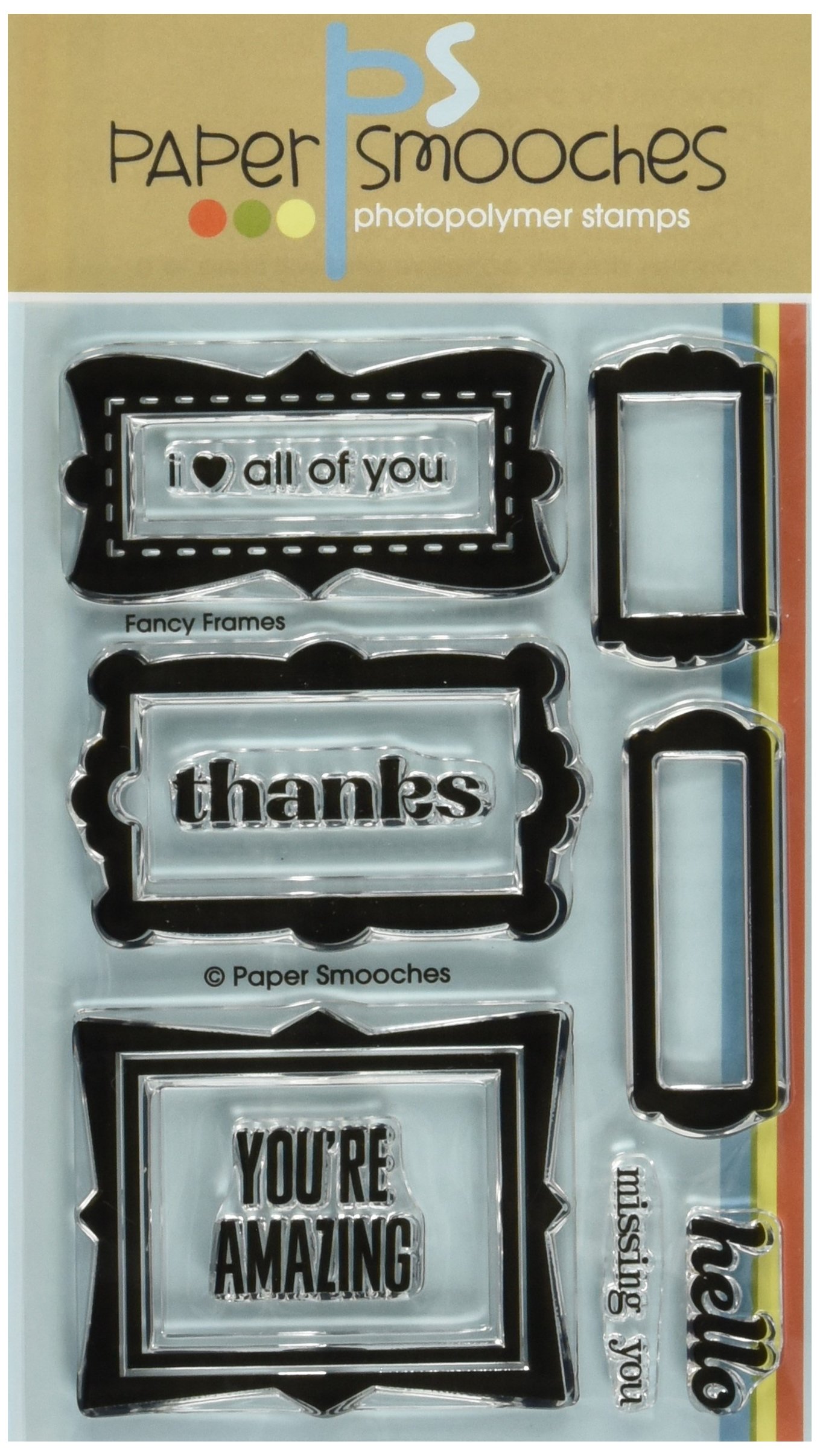 Paper Smooches Clear Stamps 4x6 - Fancy Frames | Scrapbooking, Card Making & DIY Craft Projects