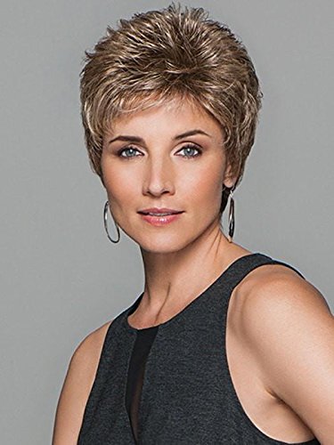 Gabor Wigs Flirt Average Cap Synthetic Wig - Dark Chocolate GL 4-8 | Short Precision Layered Cut with Small Curls | FlexLite Capless Design for Women | Includes MaxWigs Hair Loss Booklet | Perfect for Everyday Wear, Cosplay & Hair Loss Solutions