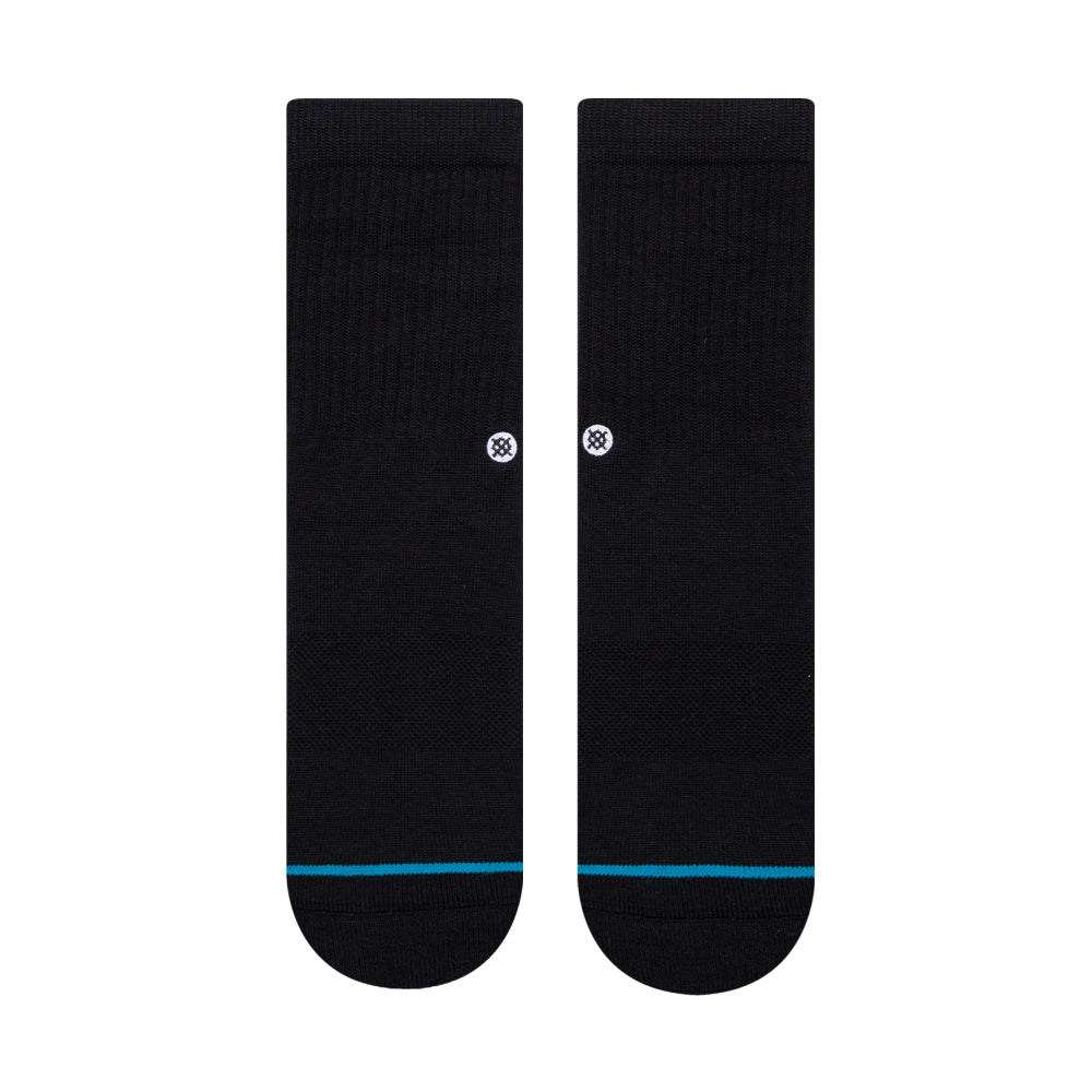 Stance Icon St Kids Socks - Black | Comfortable & Durable Children's Athletic Socks for Running, Basketball & Everyday Wear