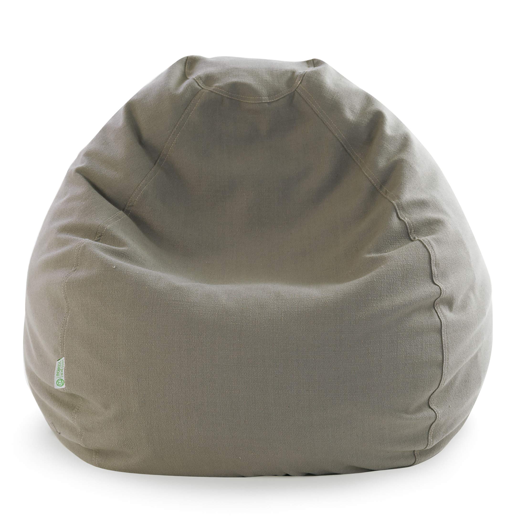 Majestic Home Goods Small Gray Wales Bean Bag Chair - Cozy & Comfortable for Kids, Teens & Adults - Perfect for Bedroom, Living Room, Dorm or Game Room