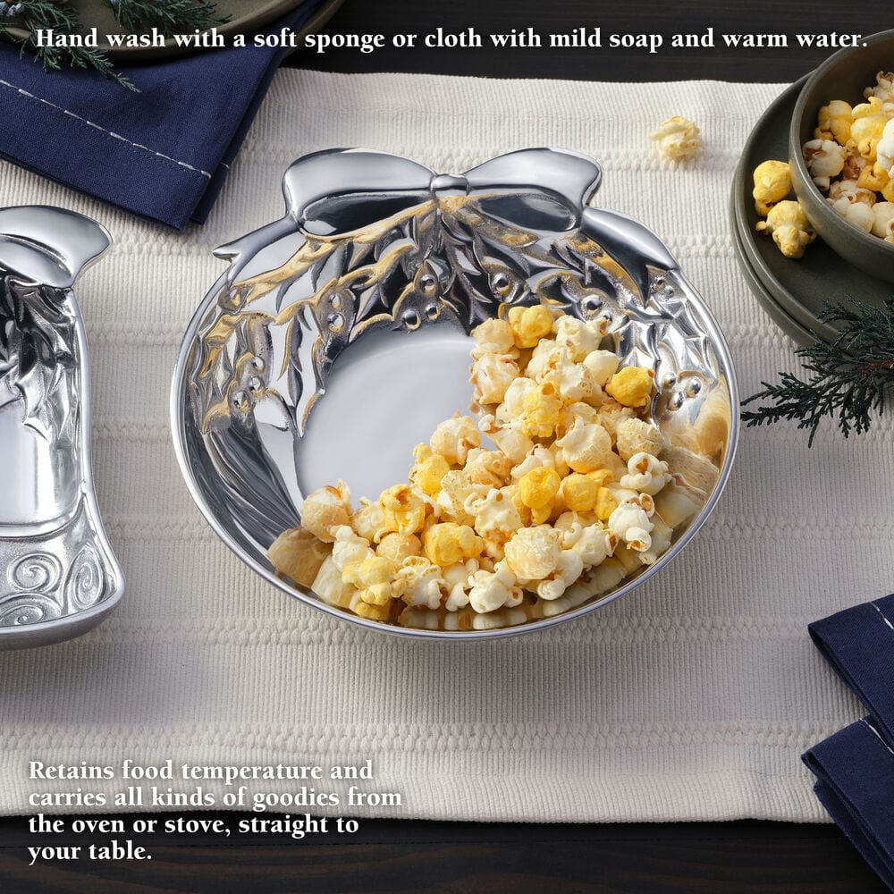 Small Decorative Holly Berries Bowl - Perfect for Holiday Centerpieces, Christmas Table Decor, and Festive Home Accents