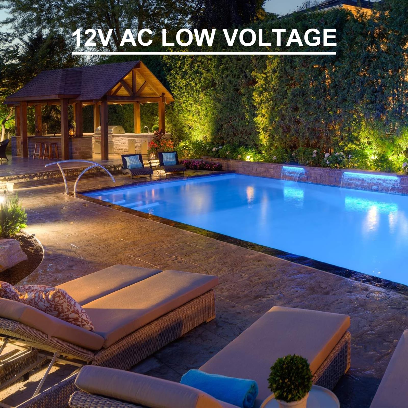 GOODSMANN 6W LED Pond Lights - Low Voltage Outdoor Landscape Spotlight, Underwater Submersible Lights (2 Pack, 580 Lumens, 3000K Warm White, IP68 Waterproof) with 14.8FT Cable & Aluminum Bronze Housing - Perfect for Garden Ponds, Water Features & Pool Lighting