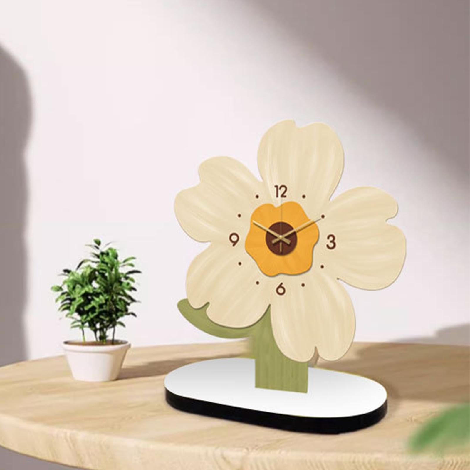 Sunflower Decorative Desk Clock - Elegant Mantel Clock for Office, Bedroom & Bedside Tables | Perfect for Home Decor, Gifts & Workspace Organization
