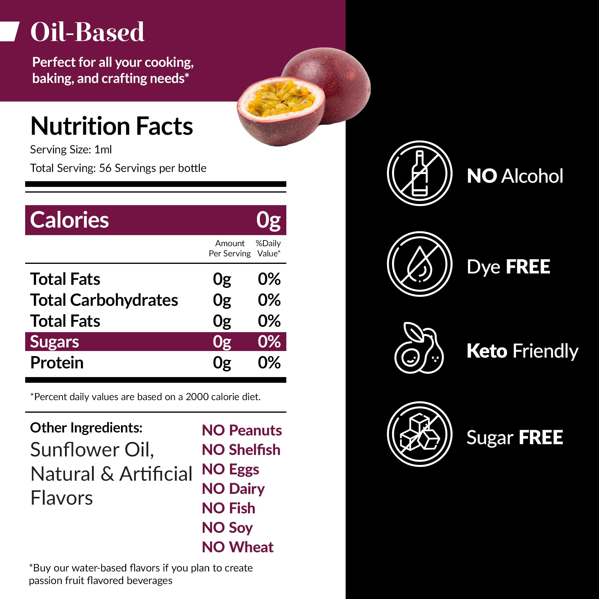 **Dolce Flav Passion Fruit Extract - 1 Gallon Oil-Soluble Flavoring for Candy, Baking, Lip Balm & Ice Cream - Multipurpose Kitchen Ingredient - Perfect Holiday Gift for Bakers & Food Enthusiasts**    *(Ideal for enhancing desserts, beverages, DIY cosmetics, and gourmet recipes at home or in professional kitchens.)*