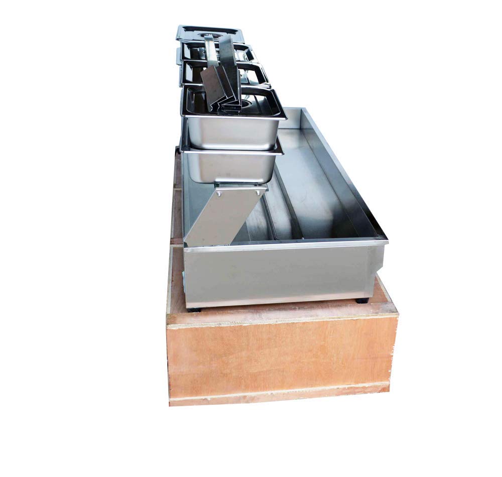 INTBUYING Commercial 110V Bain Marie Buffet Steam Table - 8 Pots Double-Row Food Warmer with Glass Shield for Restaurants, Catering & Buffet Service - Perfect for Keeping Food Warm at Events, Hotels and Cafeterias