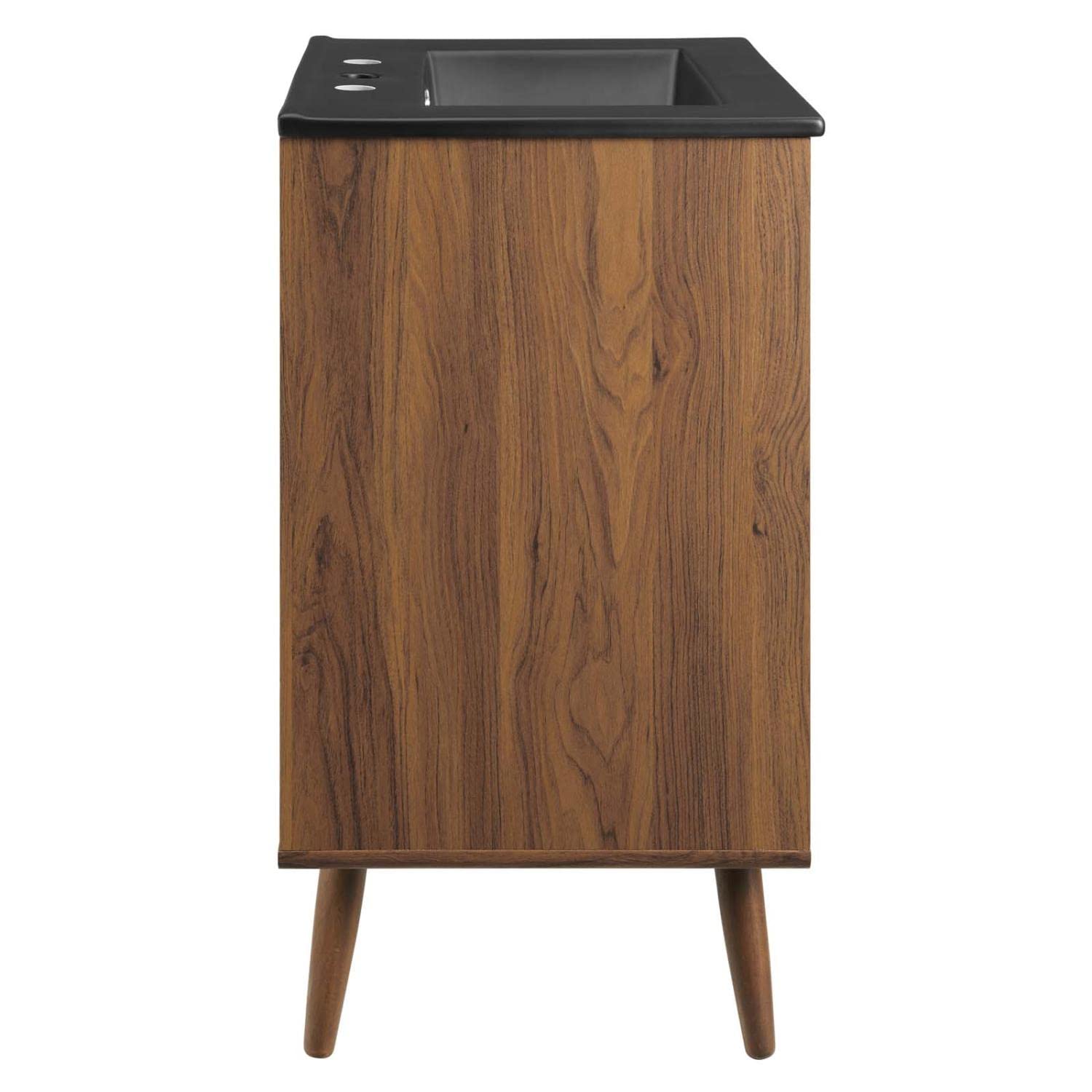 Modway Transmit 24 Inch Modern Bathroom Vanity with Sink - White & Black Finish for Small Bathrooms | Space-Saving Design Perfect for Apartments, Guest Baths & Powder Rooms