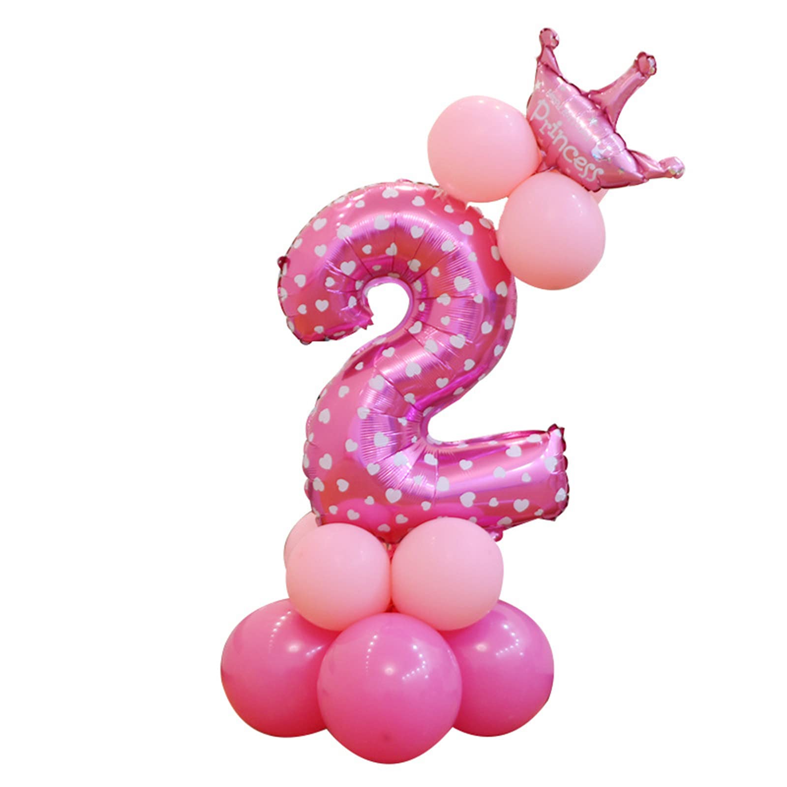 32 Pack DIY Digital Balloons for Party Decorations - Rose Gold Foil Balloons for Birthday, Bridal Shower & Home Decor - Perfect for Wedding, Baby Shower & Anniversary Celebrations