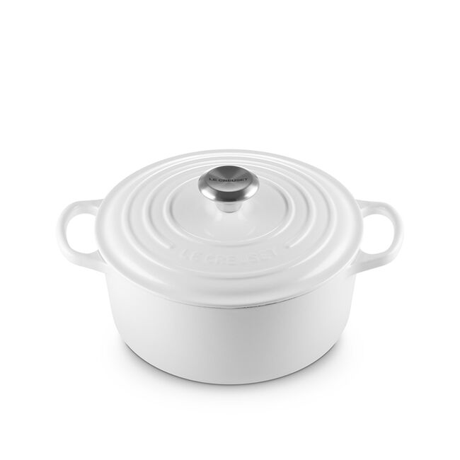 Le Creuset 4.2L Round Dutch Oven - Enameled Cast Iron Cookware, Shell Pink - Perfect for Braising, Baking & Slow Cooking Soups, Stews & Bread
