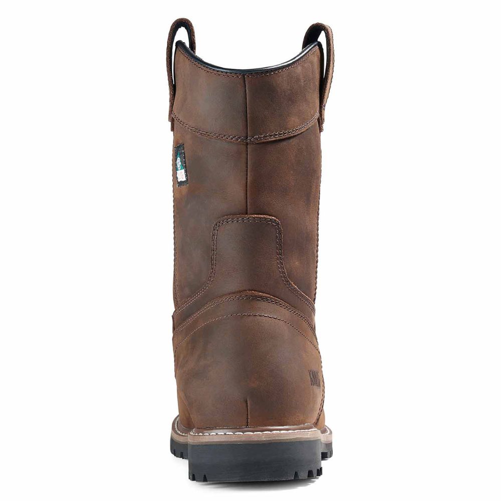 Kodiak McKinney Men's Waterproof Pull-On Composite Toe Work Boots - Safety Shoes for Construction, Hiking & Outdoor Work (Brown, KD0A4TERDBX)
