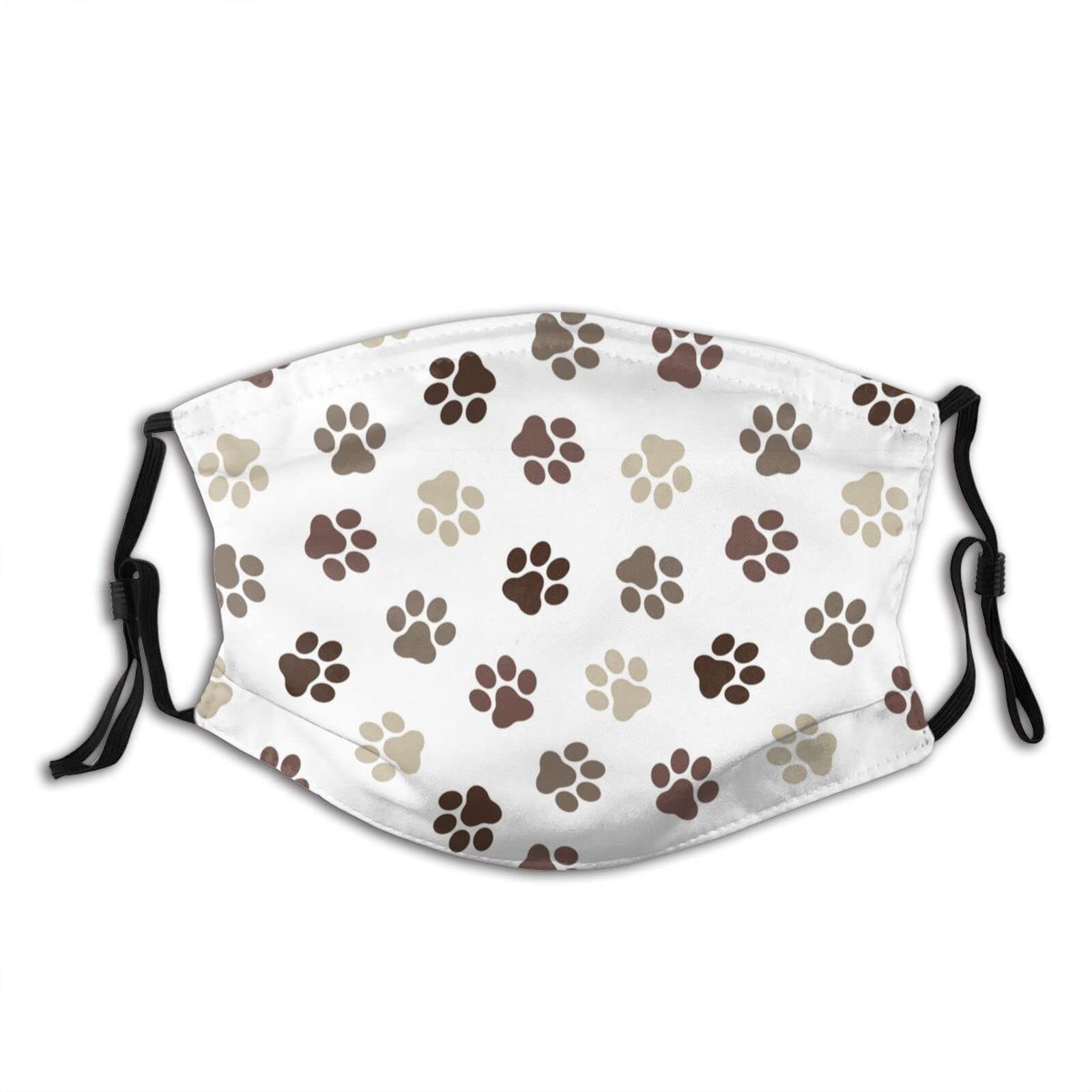 Colorful Cat Paw Print Face Mask - Reusable & Adjustable Animal Mask for Men & Women - Perfect for Halloween, Cosplay, and Pet Lovers