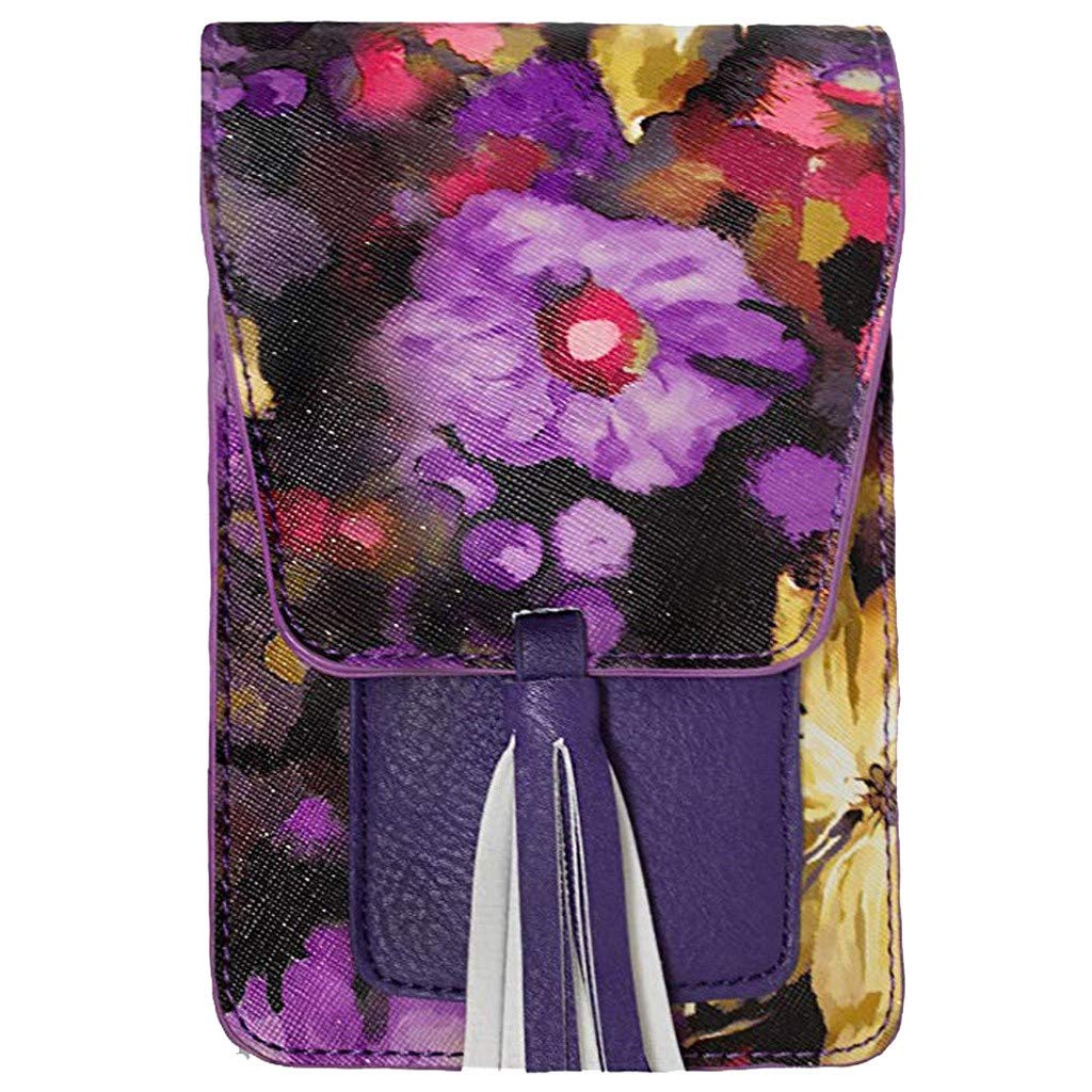 HHmei Women's Crossbody Bag - Waterproof Shoulder Messenger Purse for Phone & Essentials, Soft Rose Yellow & Purple Options - Perfect for Outdoor, Travel, Gym & Daily Use