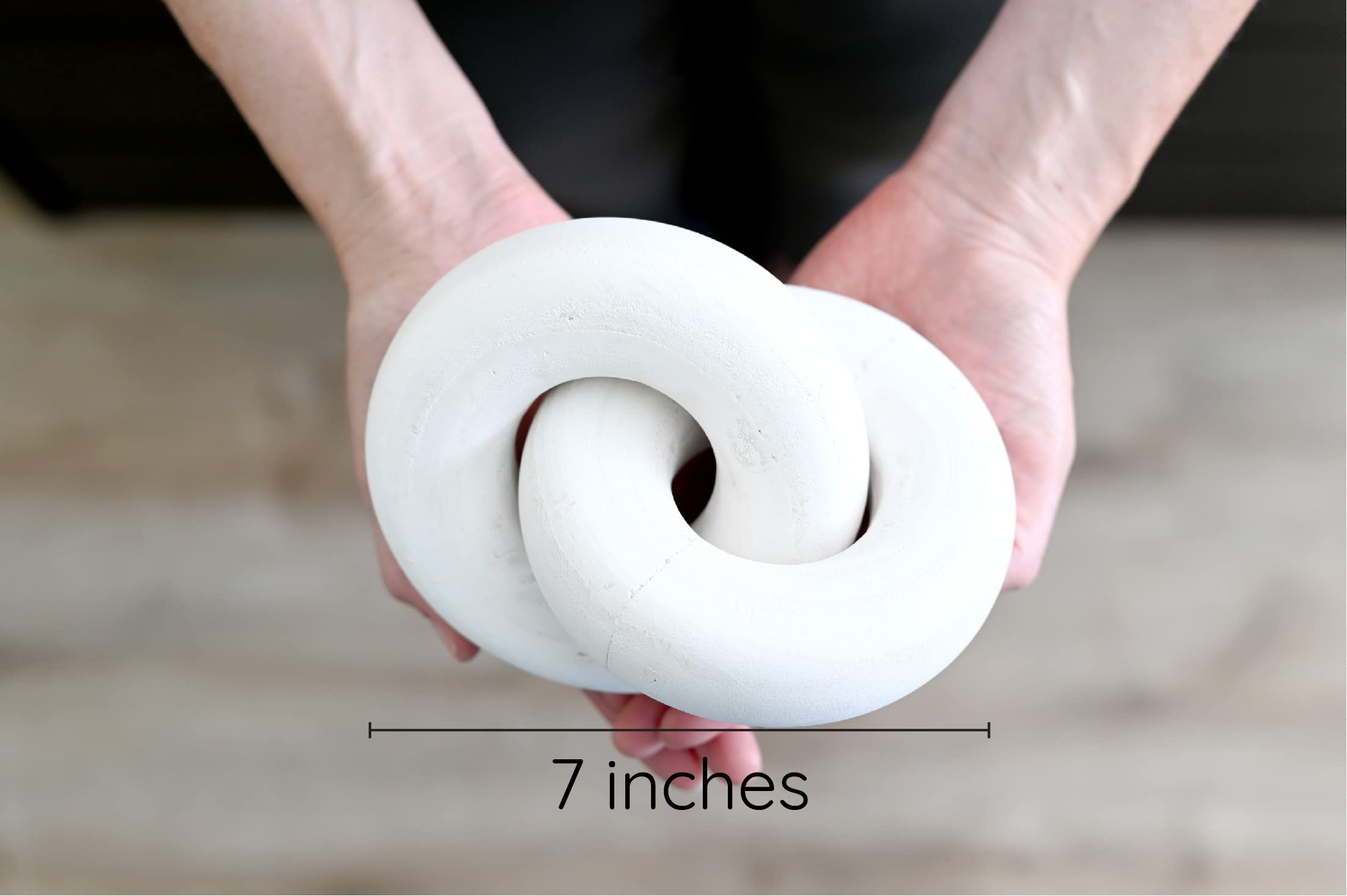 Wood Knot Coffee Table Books - Rustic Shelf Decor for Living Room, Mantel & Home Décor | White Wooden Chain Link Accents - Perfect for Farmhouse, Coastal & Boho Style Interiors