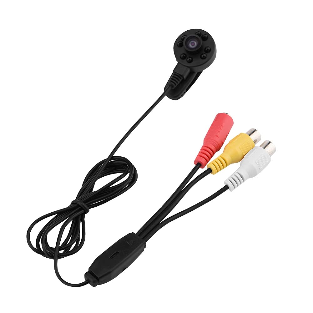 Nunafey IR Mini Wired CCTV Security Camera with Audio & Video FPV - PAL System Micro Camera for Car, Office, Home Surveillance (Indoor/Outdoor Use)