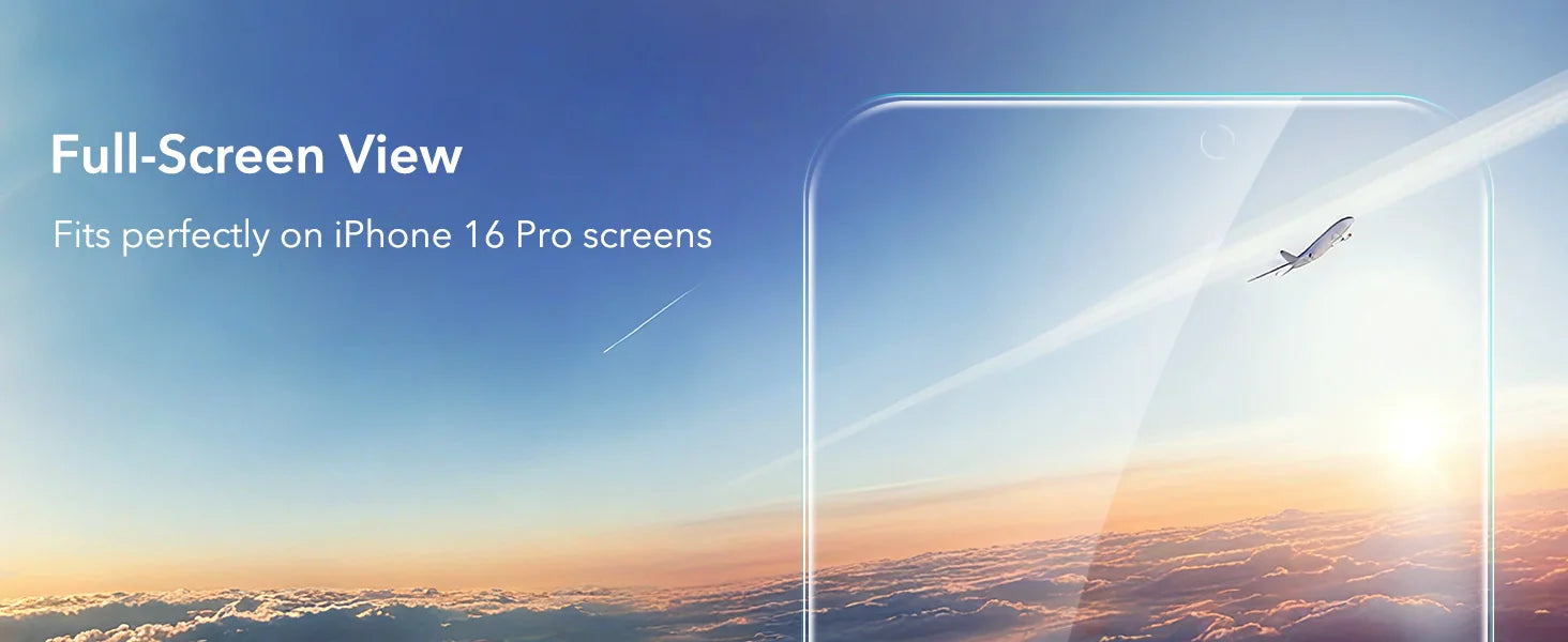 ESR iPhone 16 Pro HD Tempered Glass Screen Protector - 9H Hardness, Anti-Scratch, Bubble-Free - Perfect for Everyday Use, Gaming & Outdoor Activities