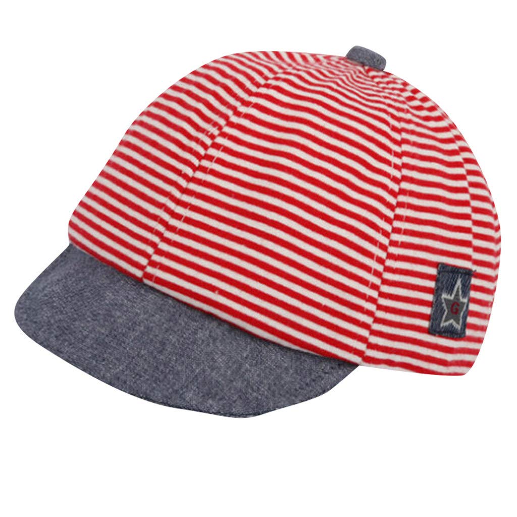 2021 Newest Summer Baby Baseball Cap - Cute Striped Sun Hat for Newborn Toddler Boys & Girls - UV Protection Casual Hat for Outdoor Play, Beach, and Park Adventures