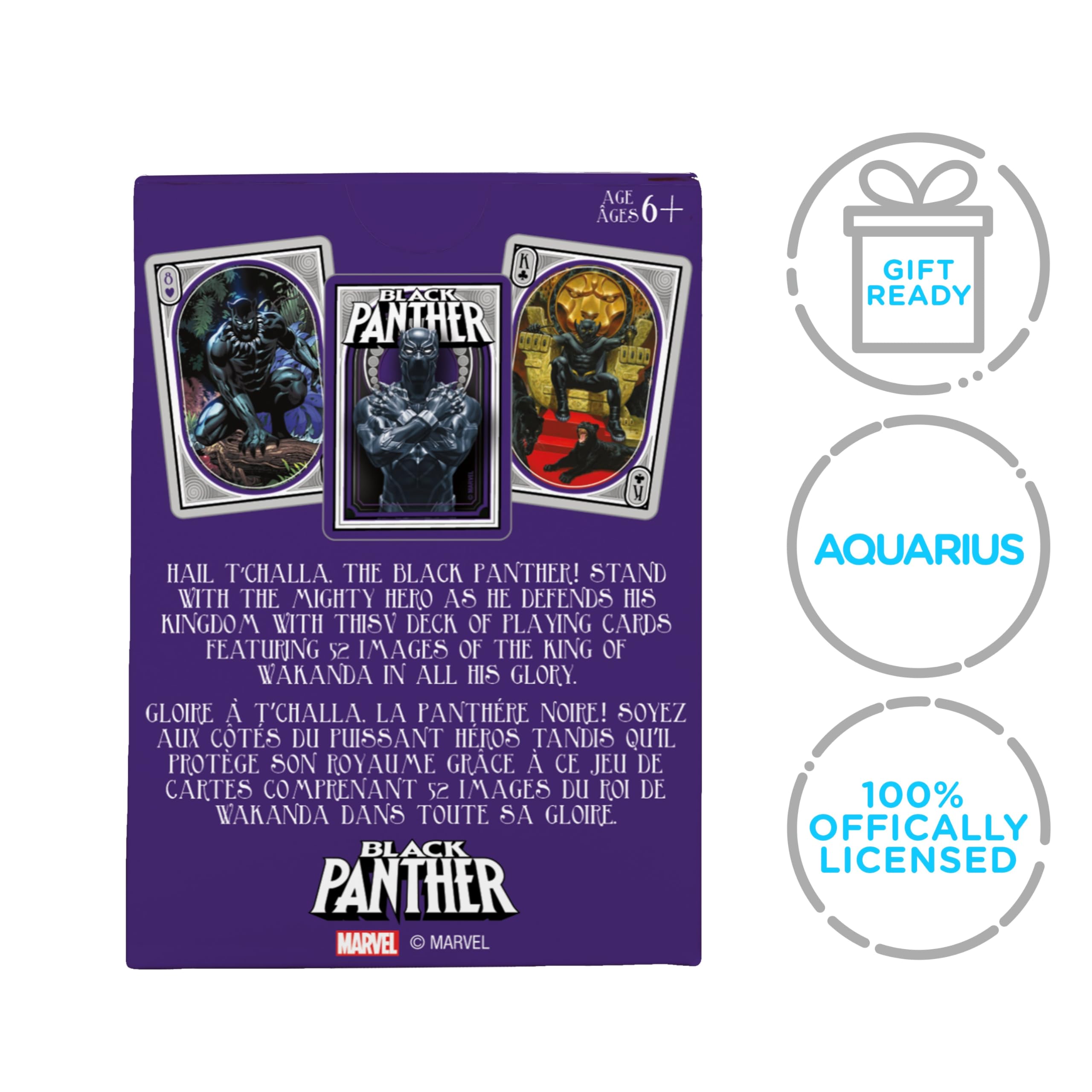 Marvel Comics Black Panther Playing Cards - Official Licensed Deck for Poker, Blackjack & Card Games - Collectible Black Panther Themed Cards for Fans & Gamers - Perfect for Game Nights, Parties & Marvel Collections
