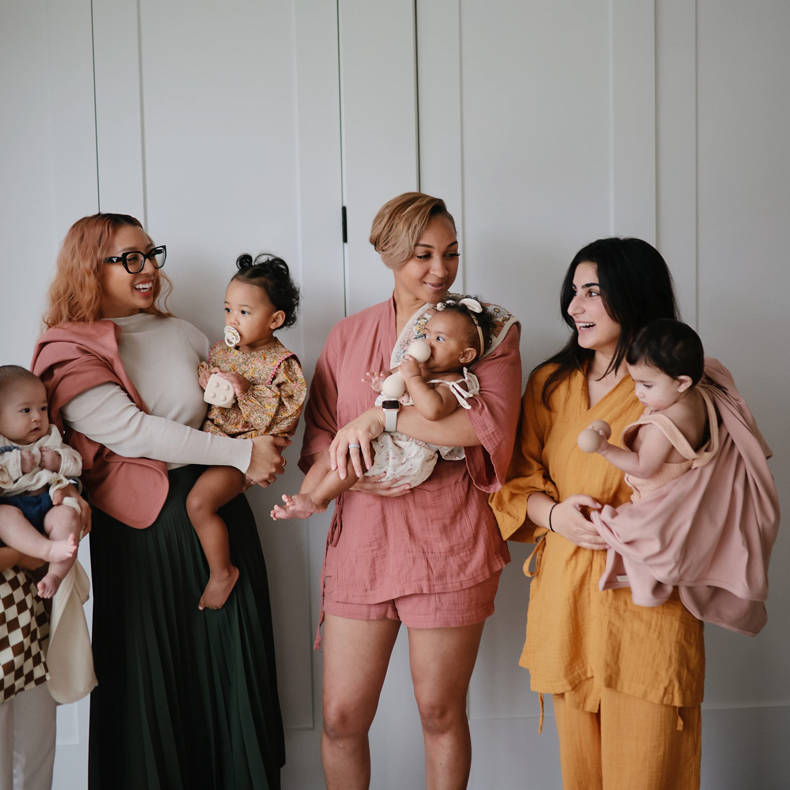 Mushie Ultra Soft Baby Blanket - 100% Cotton & Elastane Ribbed Receiving Blanket for Newborns | 35x35 Inch Swaddle & Stroller Cover | Perfect for Nursery, Travel & Photo Shoots (Blush Pink)