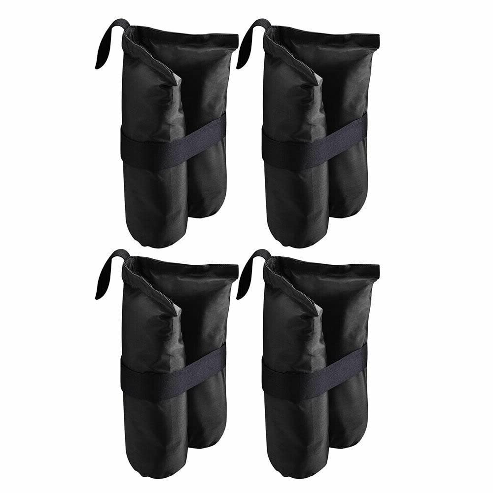 Outdoor Canopy Tent Gazebo with 4 Sand Bags - Heavy Duty Black Waterproof Shelter for Camping, Beach, Picnic & Backyard Parties