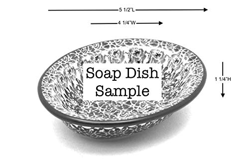Polish Pottery Soap Dish - Buttercup Design for Bathroom Decor
