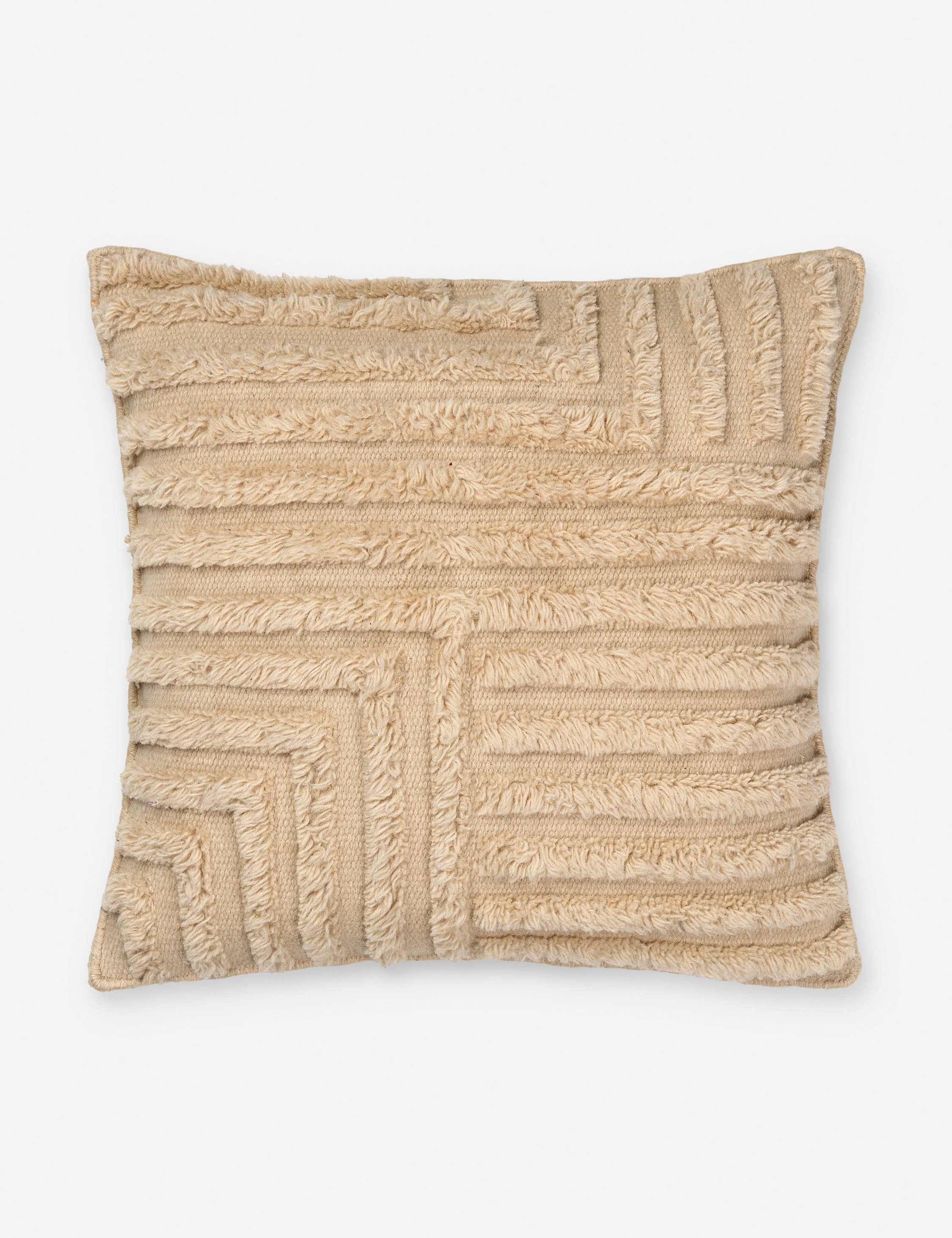 Ferm Living Crease Wool Pillow - Organic & Hypoallergenic Bedding for Side Sleepers - Perfect for Allergy Relief & Neck Support in Bedroom or Guest Room