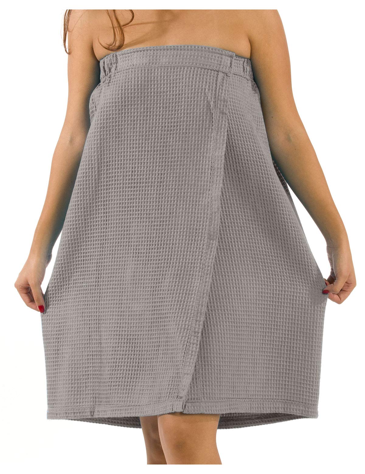 Women's Lightweight Waffle Spa Bathrobe - Adjustable Shower Wrap Towel for Post-Swim, Beach & Home Relaxation