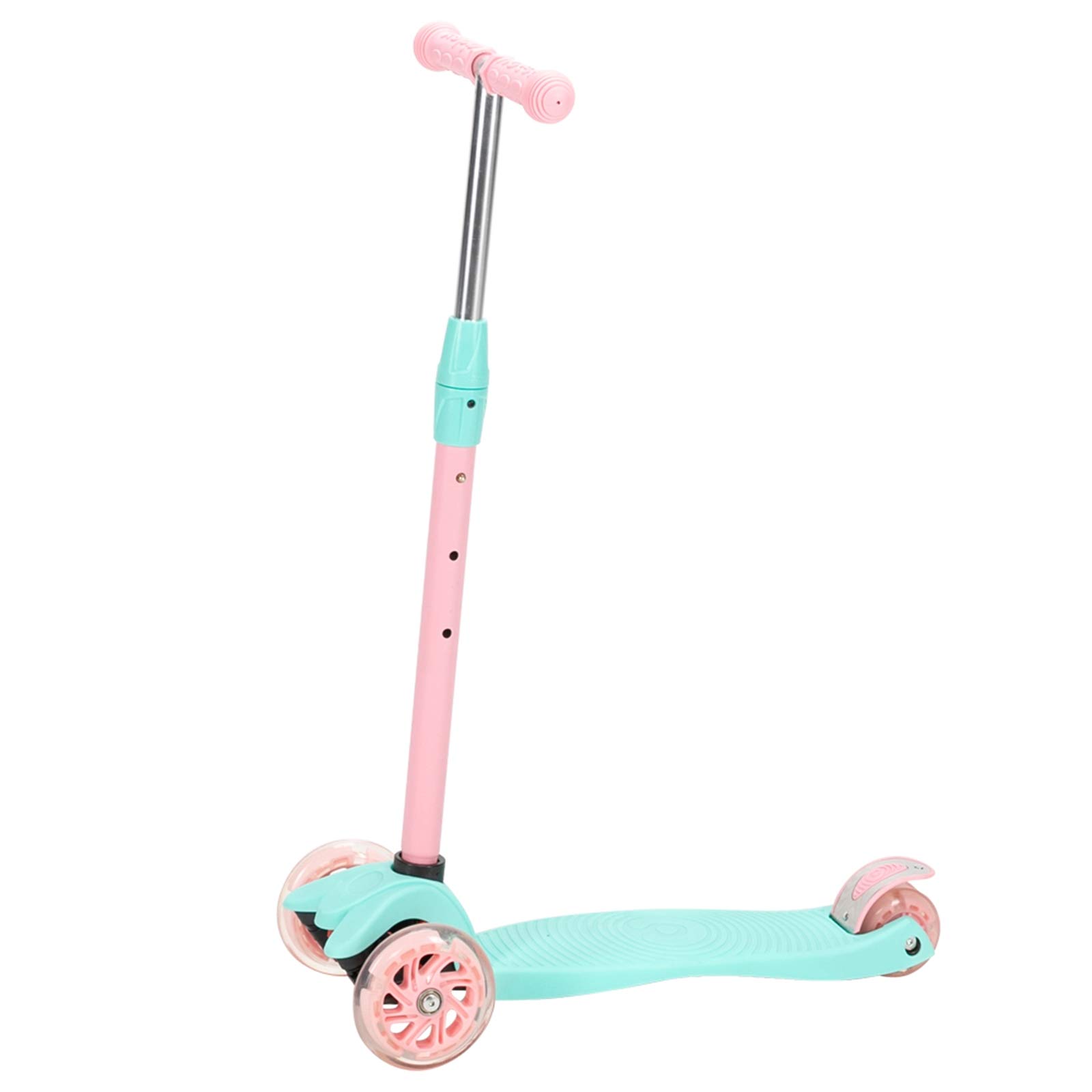 3 Wheel Kids Scooter - Adjustable Height (3 Levels) with PU Flash Wheels | Light Up Wheels for Boys & Girls Ages 3-8 | Outdoor Ride On Toys for Park, Sidewalk & Neighborhood Fun