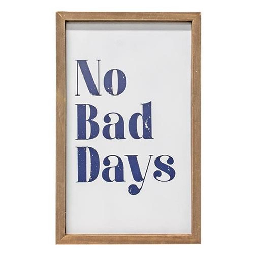No Bad Days Framed Sign - Motivational Wall Art for Home & Office Decor - Perfect for Living Room, Bedroom or Workspace Inspiration