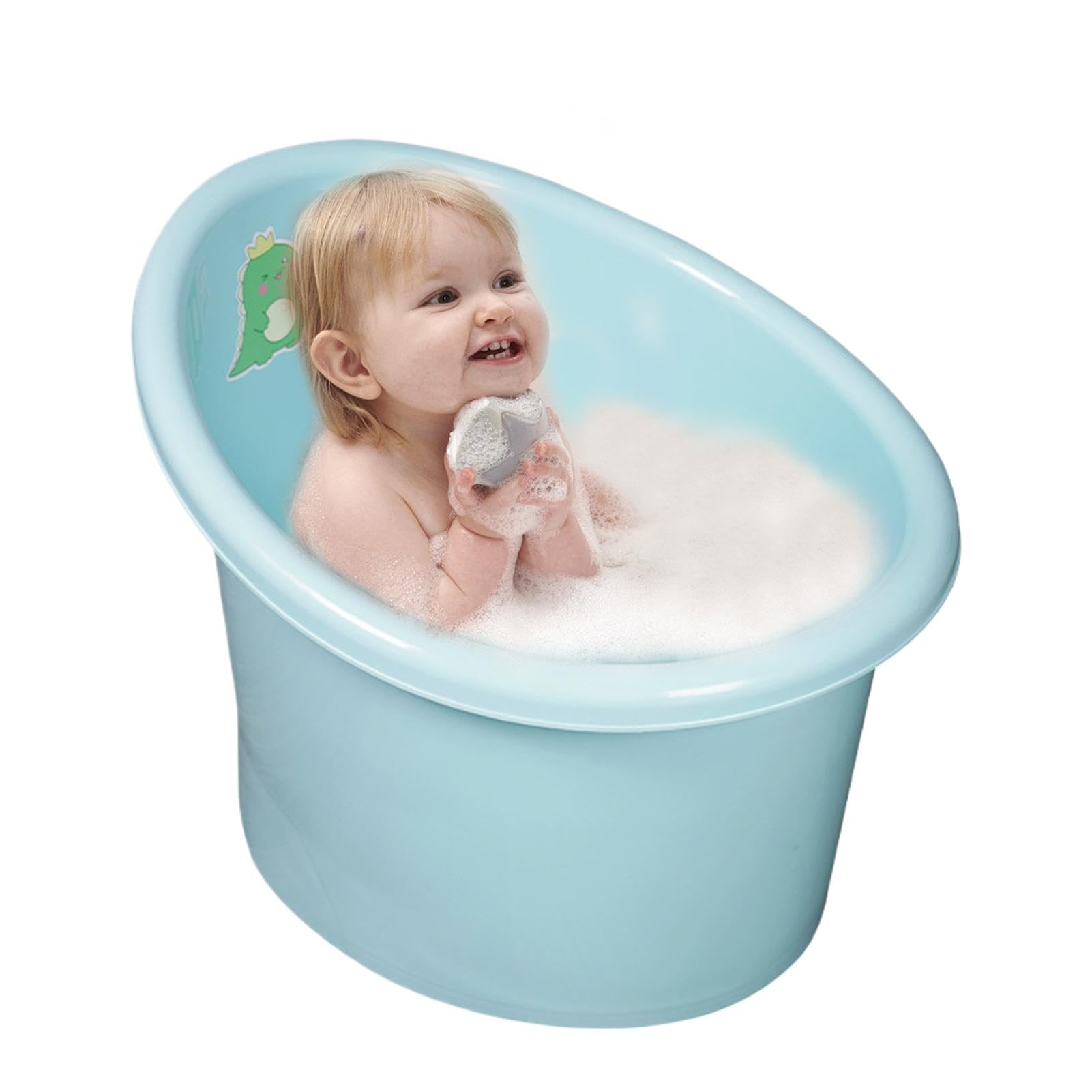 Portable Insulated Toddler Travel Bathtub - Ergonomic Non-Slip Baby Bath Tub for Comfortable Bathing at Home & On The Go | Perfect for Travel, Camping & Small Spaces