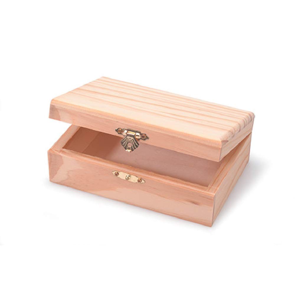 Darice Unfinished Wood Craft Box 6