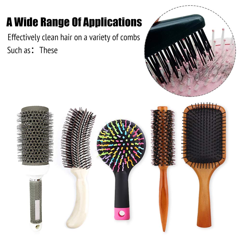 Hair Brush Cleaner Tool - Comb Cleaning Brush for Removing Hair & Debris - Black - Perfect for Salon, Home & Travel Use