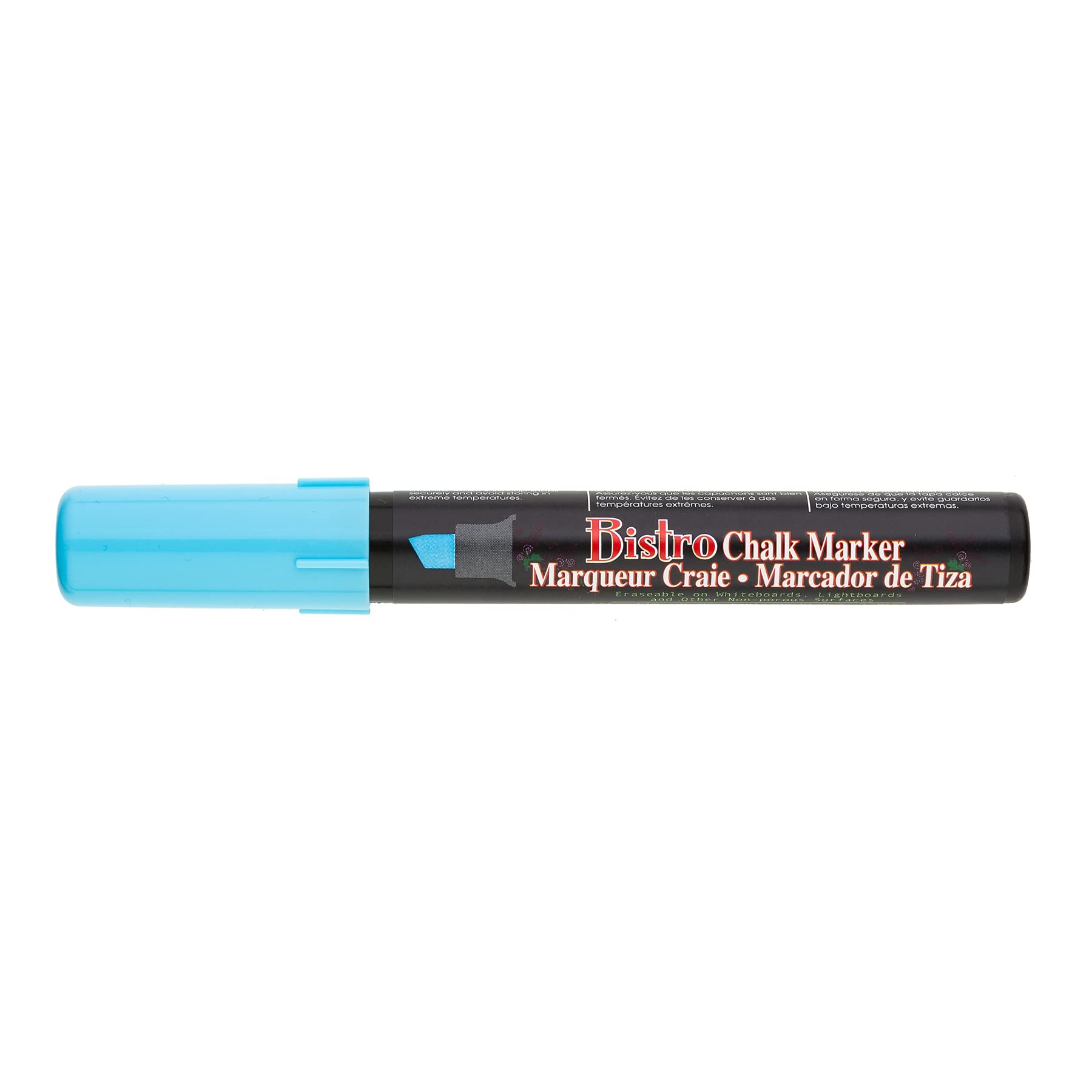 Uchida 483-C-F3 Chisel Tip Bistro Chalk Marker - Fluorescent Blue - Perfect for Menu Boards, Signage, and Restaurant Decor
