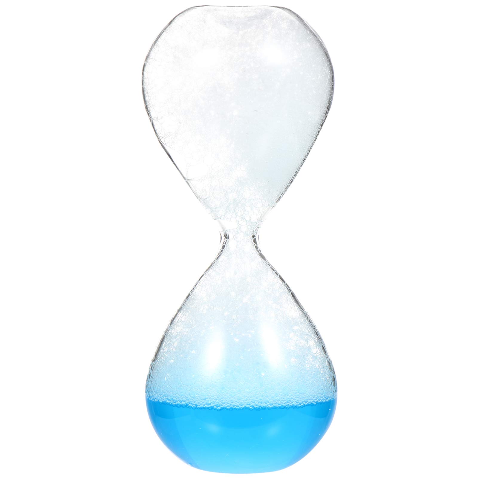 **Cabilock Blue Glass Hourglass Timer - 3-Minute Liquid Motion Bubble Timer for Meditation, Yoga, and Relaxation - Unique Home Decor and Birthday Gift Idea**