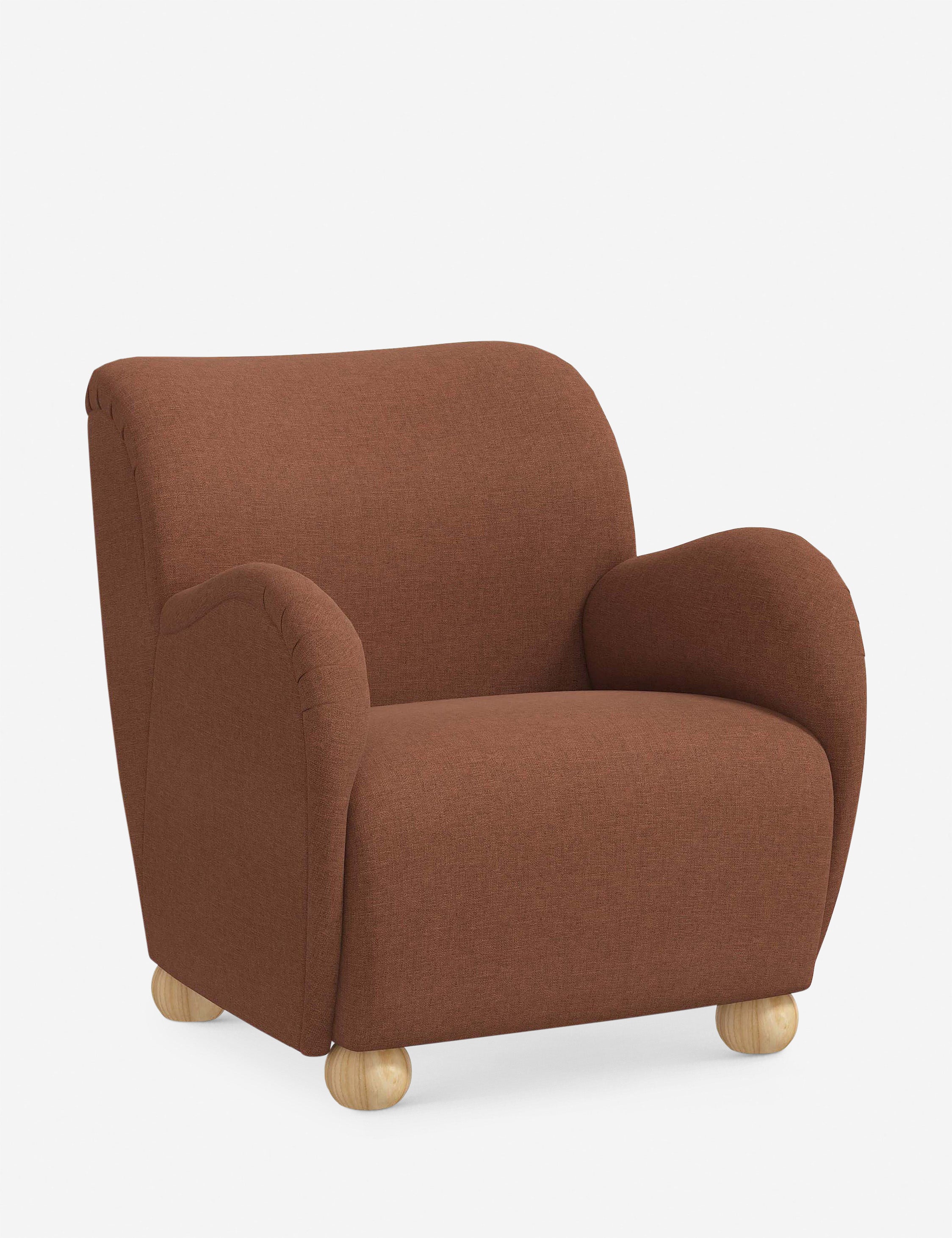 Baird Accent Chair - Modern Upholstered Lounge Chair for Living Room, Bedroom & Office - Stylish Comfortable Reading Chair with Solid Wood Legs - Perfect for Relaxing, Reading & Decorating