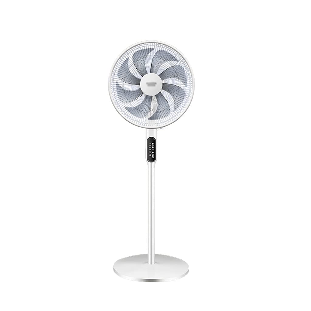 60W Stand Floor Silent Oscillating Fan with Remote - 3 Speed Adjustable Height & Tilt for Bedroom, Living Room & Office Cooling