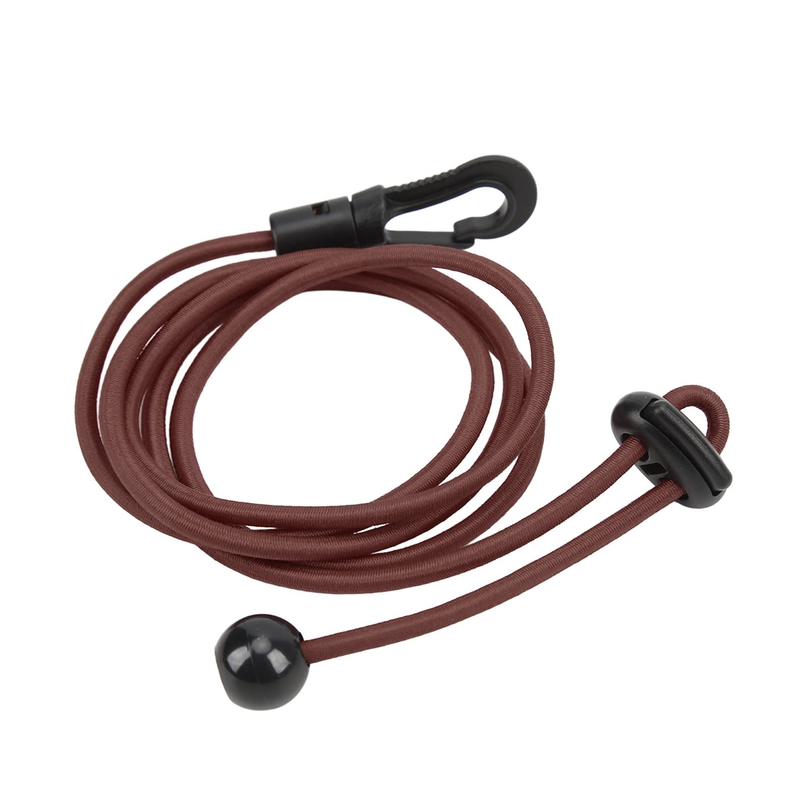 **Uxsiya Kayak Paddle Leash - Durable Bungee Cord for Kayaking, Canoeing & Boating Accessories (Brown) - Secure Your Paddle While Fishing or Exploring**