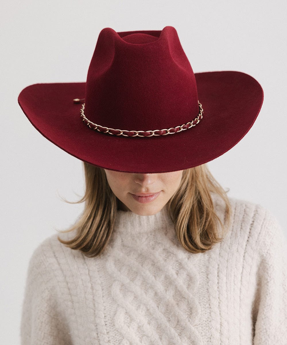 Limited Edition Lane Burgundy Cowboy Hat for Women & Men - Western Style Fashion Accessory for Rodeo, Country Music Festivals & Outdoor Adventures