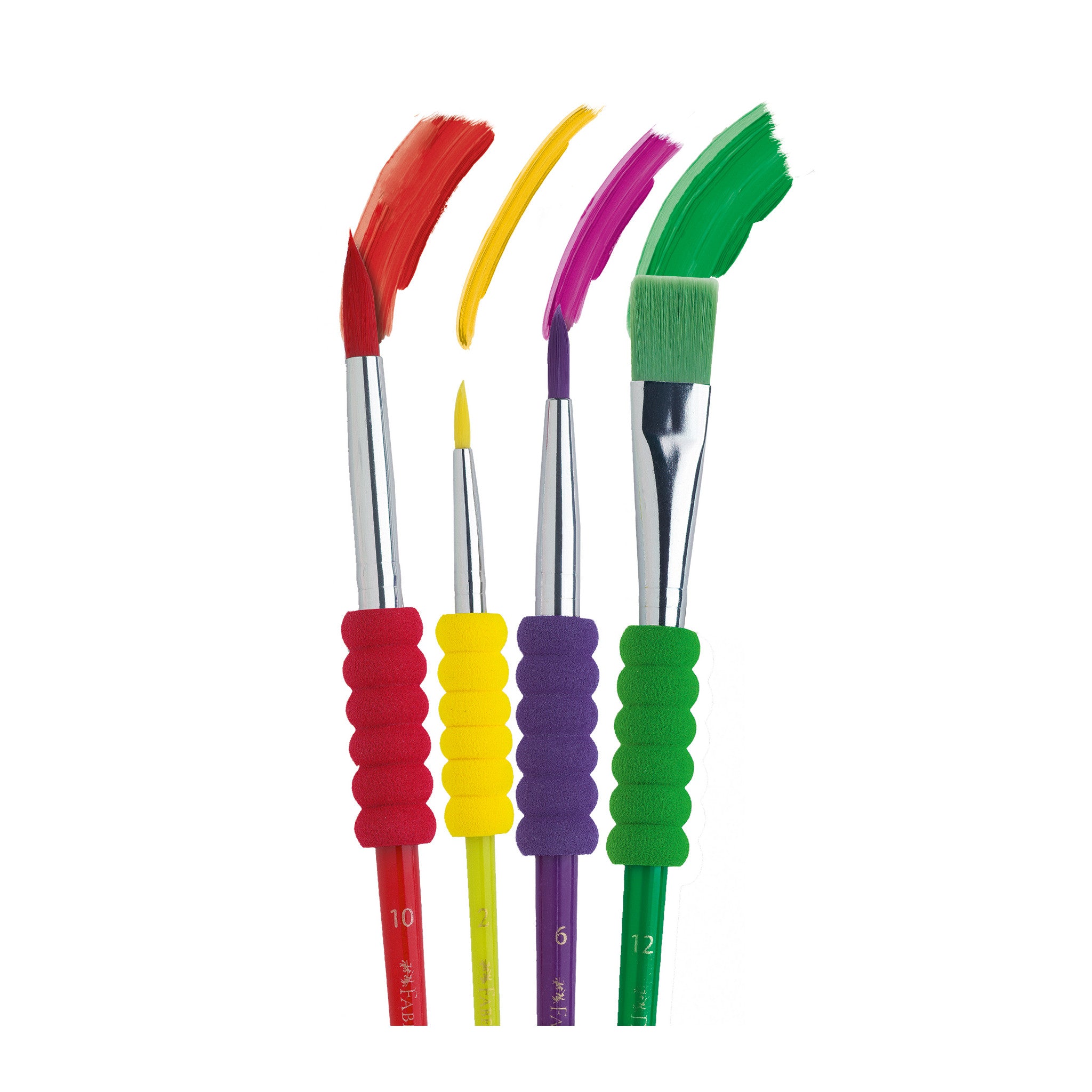 Premium Soft Touch Paintbrushes Set of 4 - Assorted Sizes for Acrylic, Watercolor & Oil Painting - Ideal for Artists, Beginners & DIY Home Decor Projects