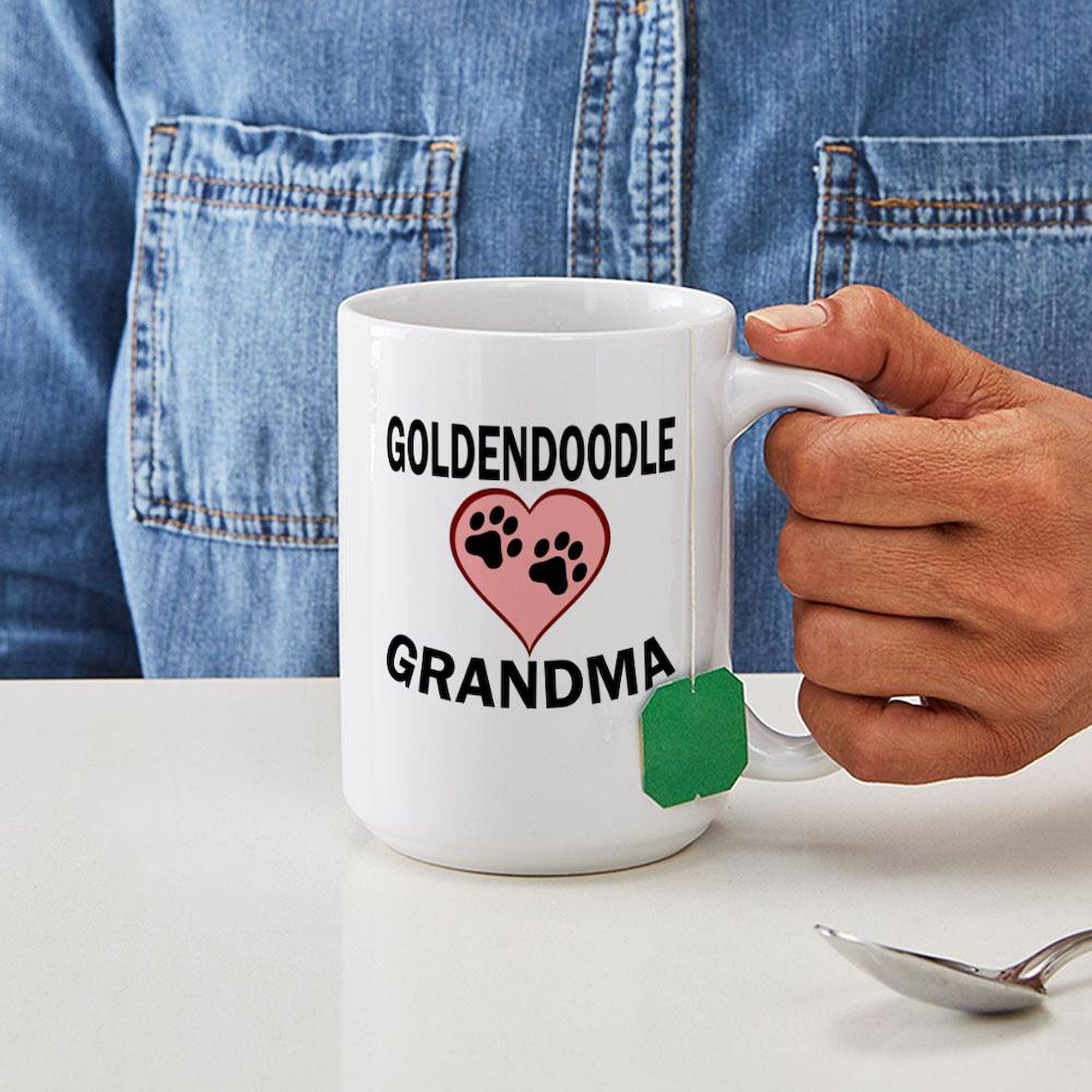 Goldendoodle Grandma Ceramic Coffee Mug 15 oz (444 ml) - Perfect Gift for Dog Lovers & Grandparents - Ideal for Coffee, Tea, or Hot Cocoa at Home or Office