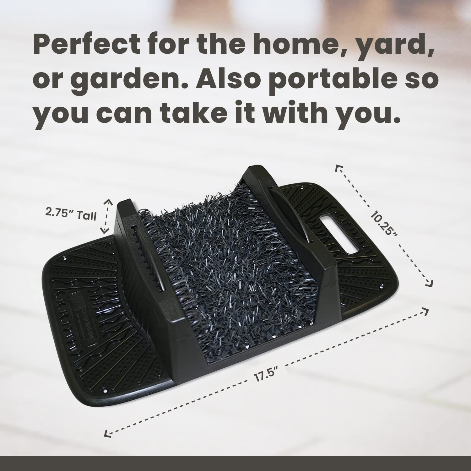 Clean Machine 10376937 Astroturf Dirt Trapper Shoe & Boot Scraper - Heavy Duty Outdoor Mat for Mud, Snow & Grass Removal - Perfect for Entryways, Garages & Patios