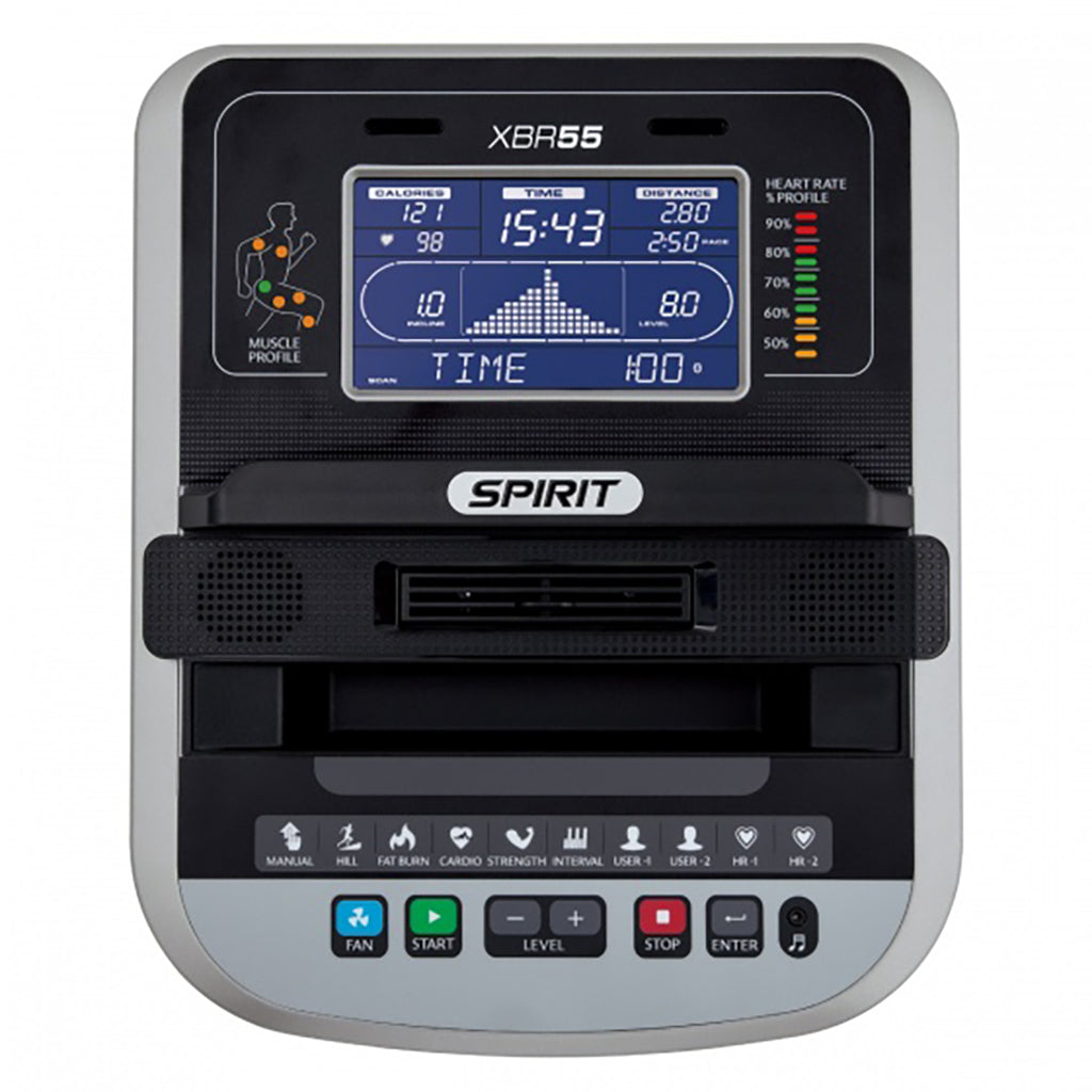 Spirit XBR55 Recumbent Exercise Bike - Home Fitness Equipment for Low-Impact Cardio Workouts | Perfect for Seniors, Physical Therapy & Indoor Cycling Training