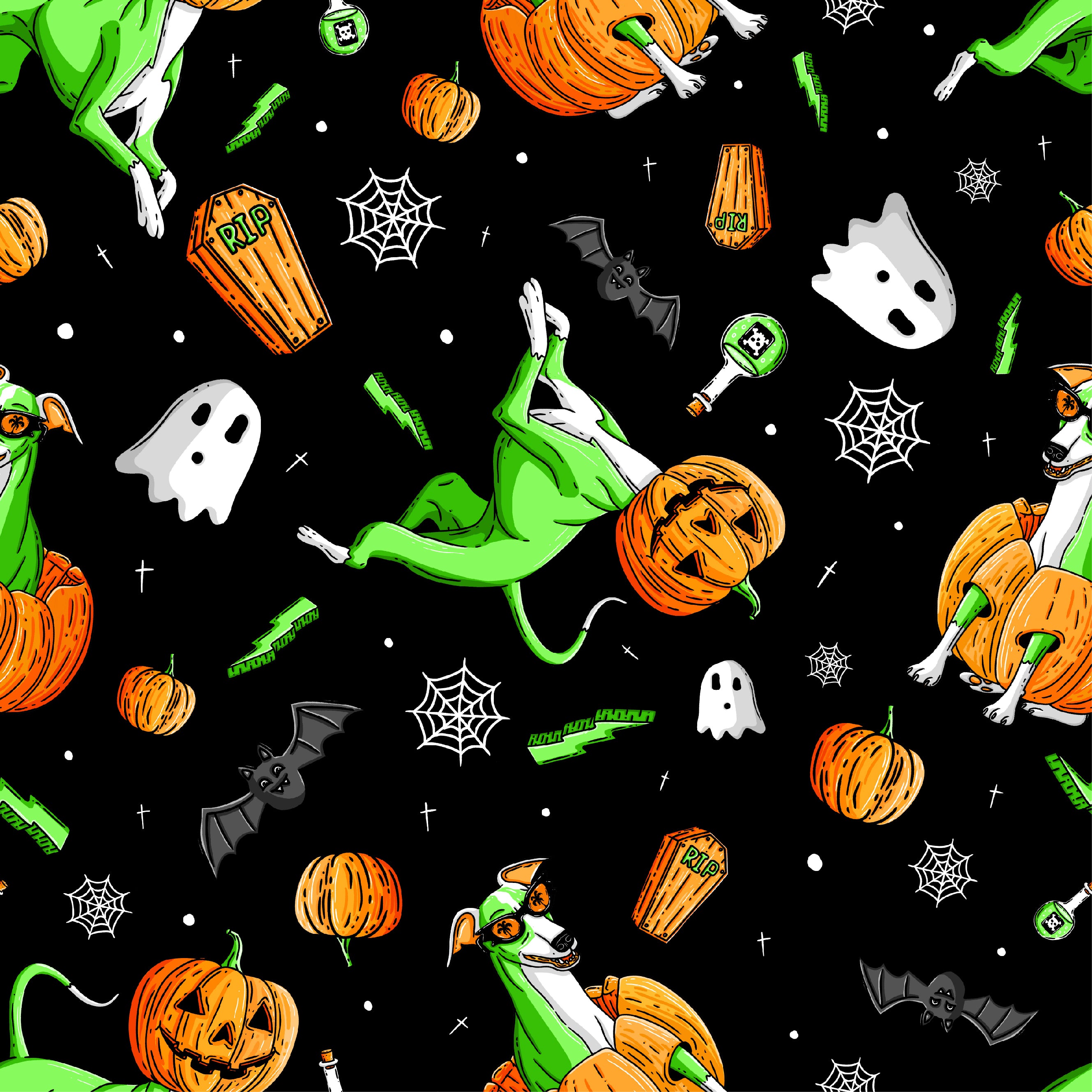 Pumpkin Head Italian Greyhound Sleeveless Dog T-Shirt - Cute Pet Apparel for Halloween, Christmas & Casual Wear
