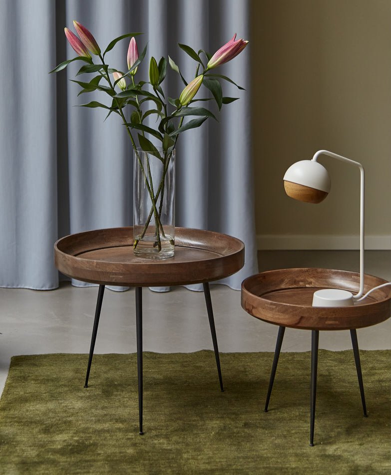 Mater Modern Wooden Bowl Table - Stylish & Functional Home Decor for Living Room, Dining Room, or Bedroom