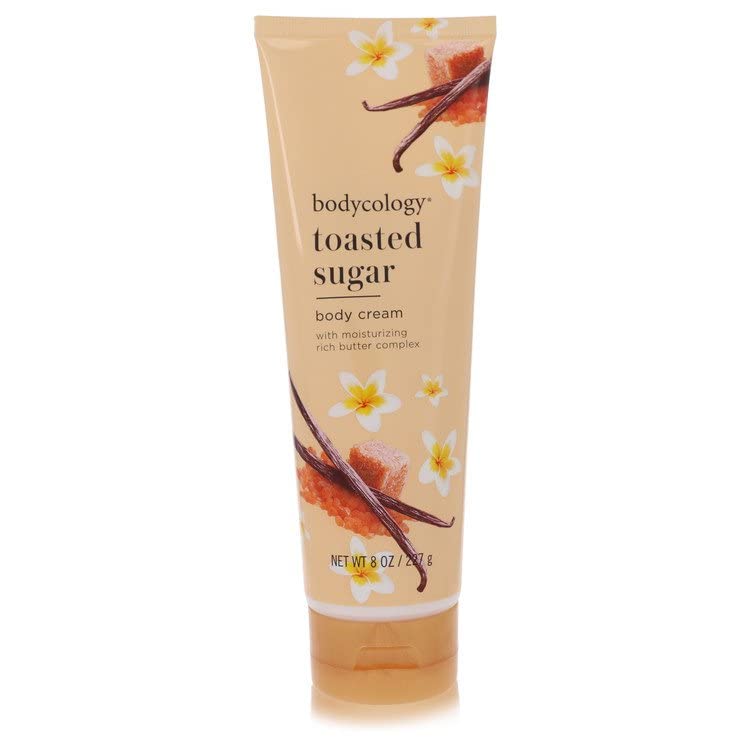 Bodycology Toasted Sugar Perfumed Body Cream - 8 oz Moisturizing Lotion for Women with Sweet Vanilla Scent | Long-Lasting Fragrance for Daily Use, Gift Giving & Special Occasions