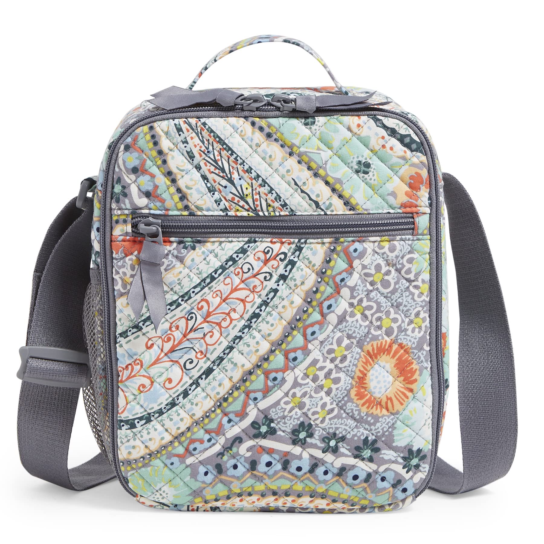 Vera Bradley Women's Cotton Deluxe Bunch Lunch Bag - Insulated Reusable Lunch Tote for Work, School & Picnics | Stylish & Eco-Friendly Lunch Carrier