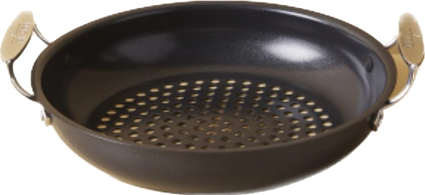 All-Clad Nonstick 11 Inch Round Grill Basket for Outdoor Cooking - Perfect for BBQ, Camping, and Backyard Grilling - Black