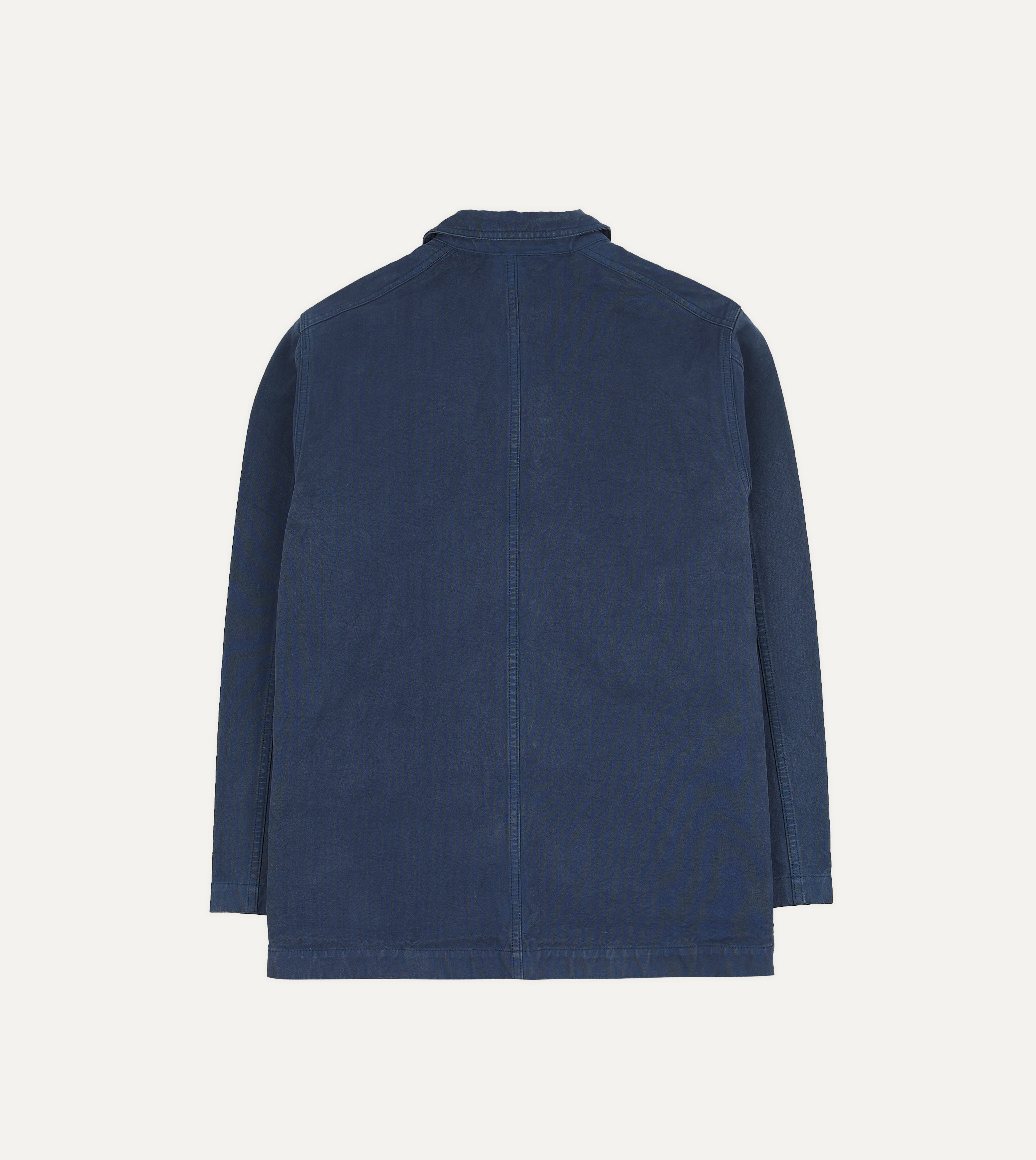 Men's Navy Blue Cotton Duck Canvas Work Jacket - Heavy Duty 5-Pocket Chore Coat for Outdoor Work, Hiking & Casual Wear