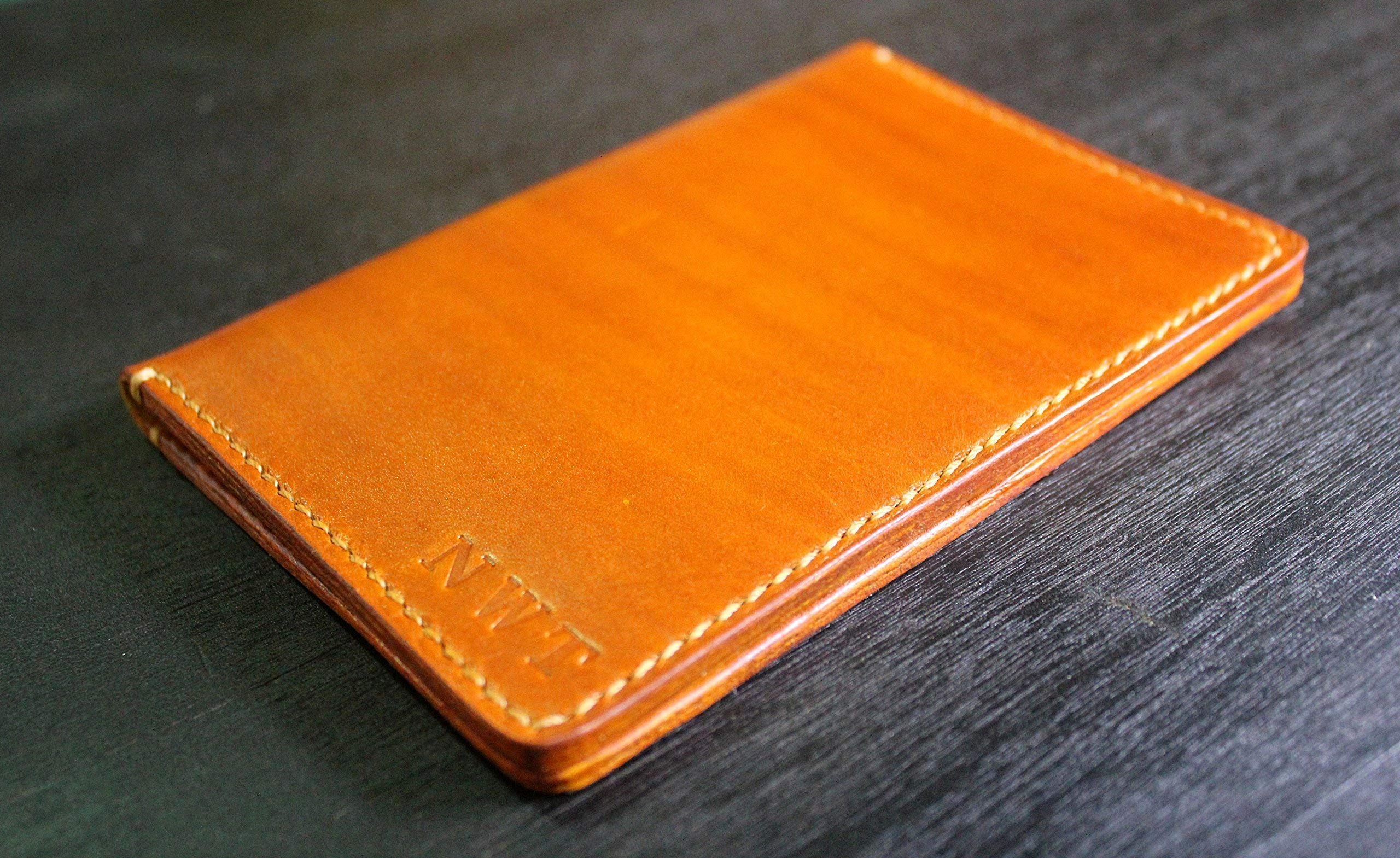 Genuine Italian Vegetable Tanned Leather Passport Wallet - Handmade Personalized Travel Wallet with Hand Stitching - Perfect Gift for Men & Women - Ideal for Air Travel, Business Trips and Vacation Essentials